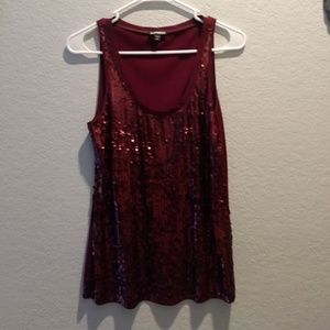 Express sequin top